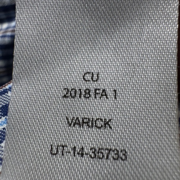 UNTUCKit Varick Plaid Slim Fit Button Down Shirt Mens Small‎ Blue Nylon Spandex - Picture 11 of 12